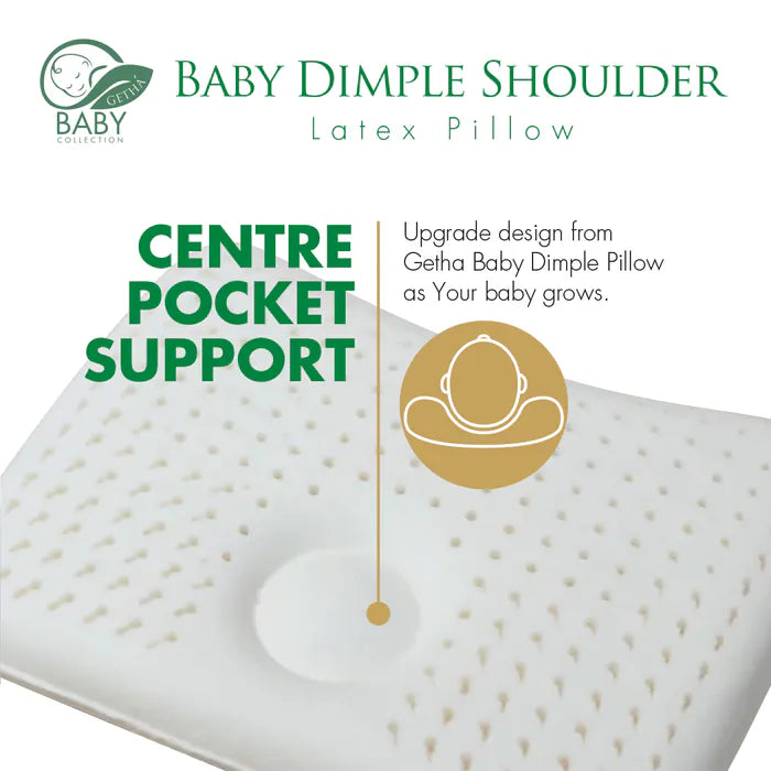 [Suitable for 6 months and above] Baby Dimple Shoulder and Neck Latex Pillow