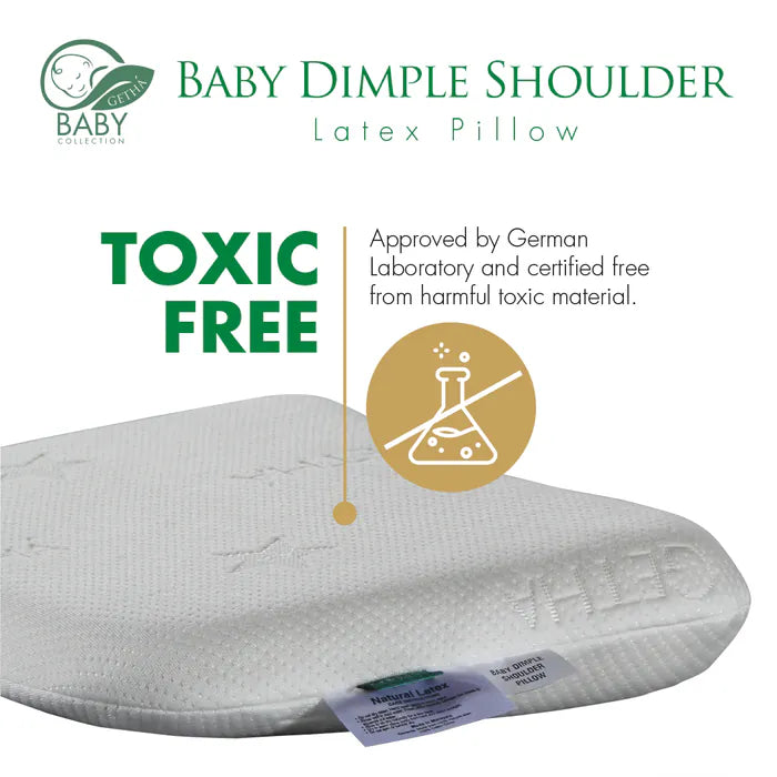 [Suitable for 6 months and above] Baby Dimple Shoulder and Neck Latex Pillow