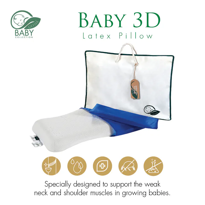 [Applicable to 6 months and above] Baby 3D Latex Pillow